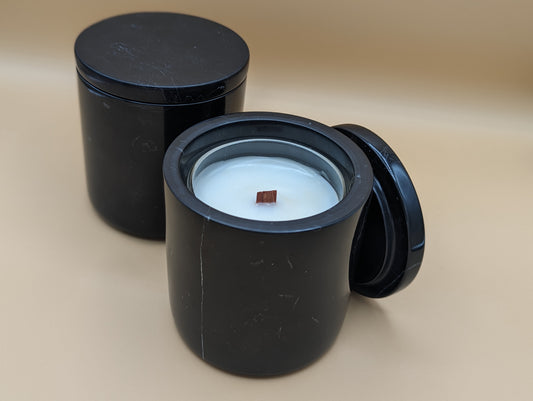 Black Marble Candle