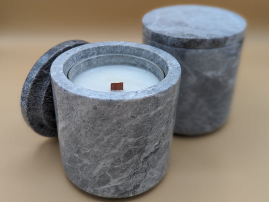 Grey Marble Candle