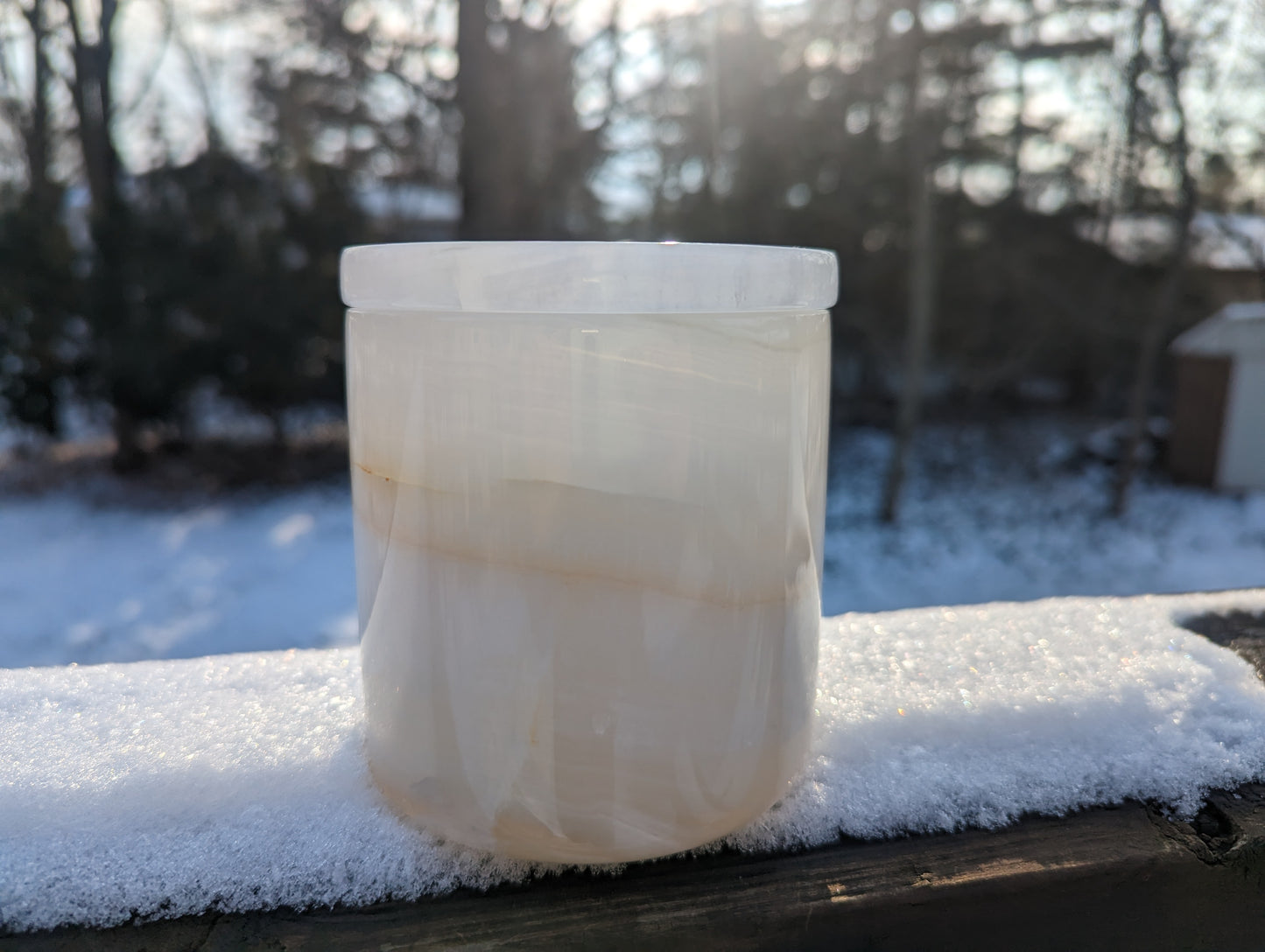 Natural Onyx Candle